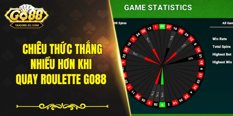 Chiêu thức thắng nhiều hơn khi quay Roulette GO88 