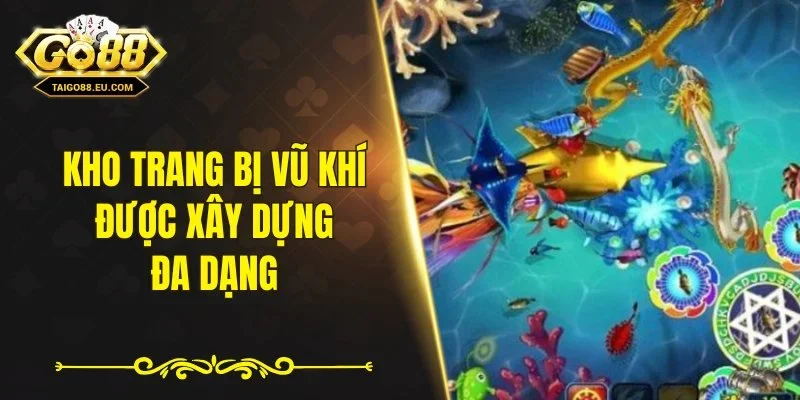 Kho trang bị vũ khí được xây dựng đa dạng